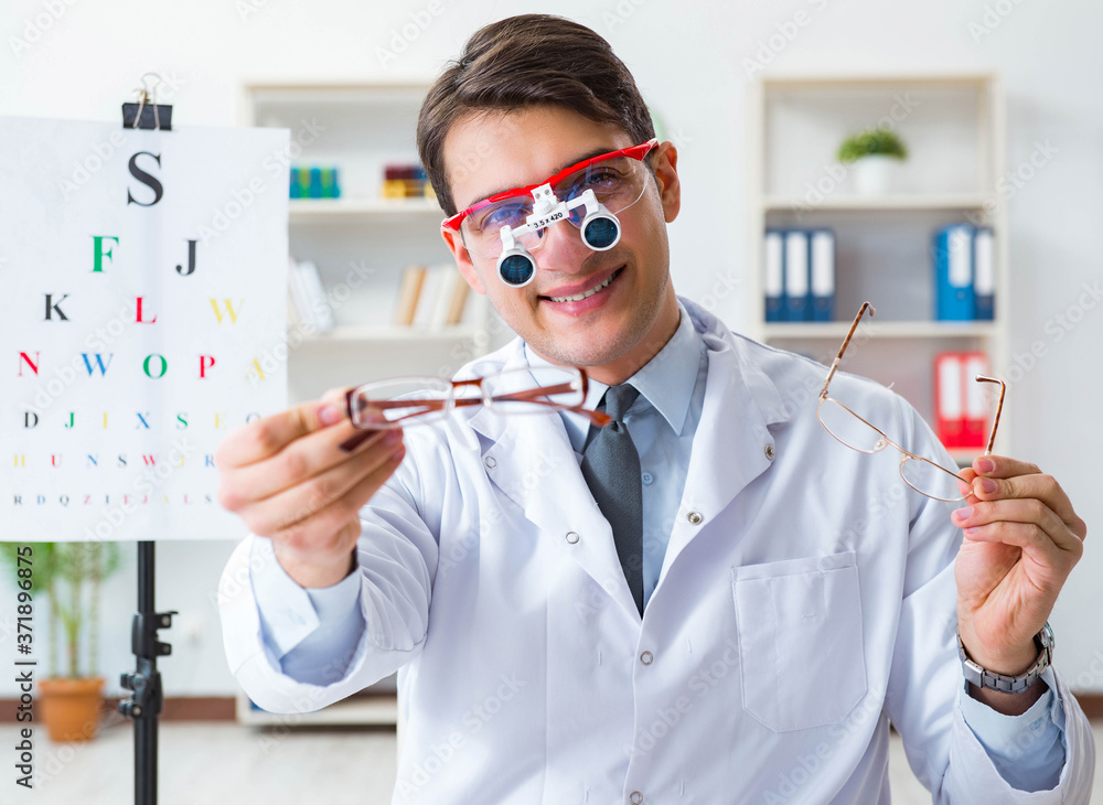 Eye doctor in eyecare concept in hospital Eye doctor in eyecare concept in hospital