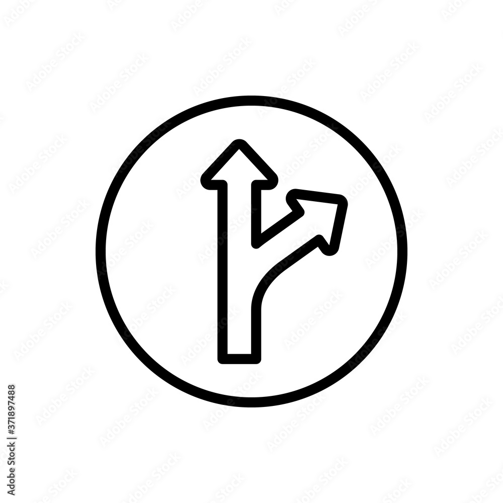 Arrow up and right icon. Simple line, outline vector elements of pointer icons for ui and ux, website or mobile application Arrow up and right icon. Simple line, outline vector elements of pointer icons for ui and ux, website or mobile application
