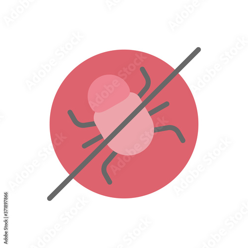 Bug cyber attack antivirus icon. Simple color vector elements of hacks icons for ui and ux, website or mobile application