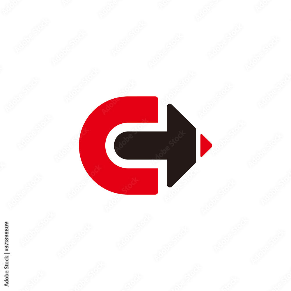 letter c pencil shape geometric arrow education logo vector letter c pencil shape geometric arrow education logo vector