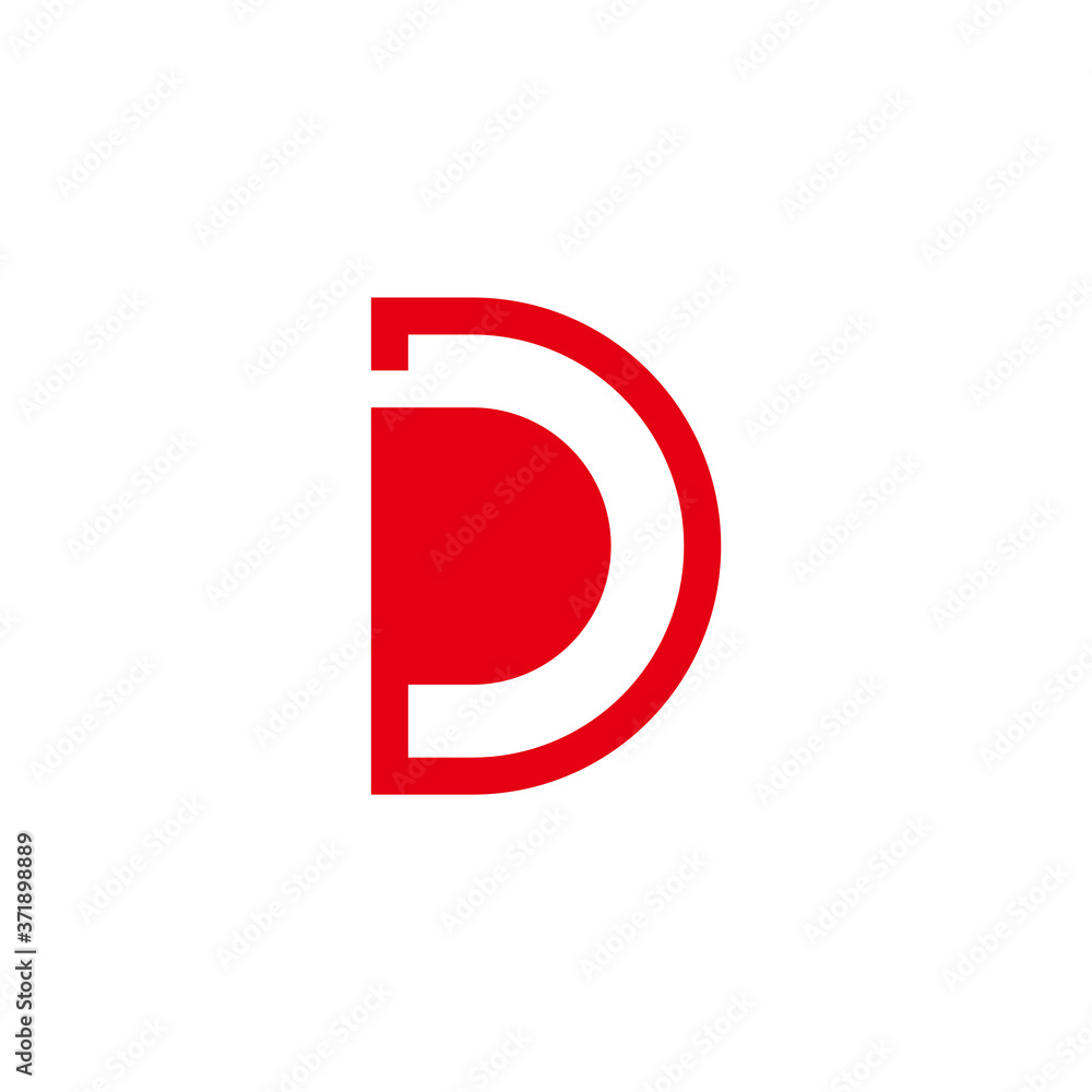 letter dp simple geometric line logo vector letter dp simple geometric line logo vector