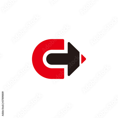Free Download letter c pencil shape geometric arrow education logo vector - GFXLoad