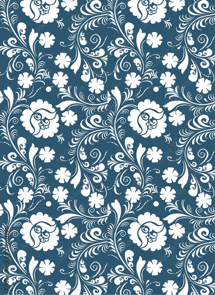 seamless pattern with floral elements seamless pattern with floral elements