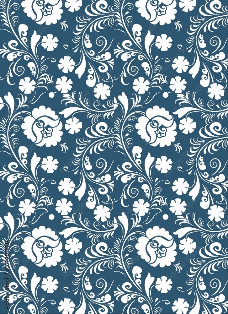 seamless pattern with floral elements