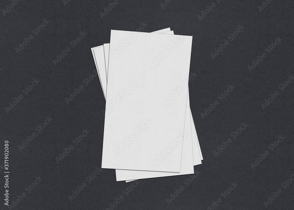 Blank white Business card mockup stacks on grey textured paper background. Blank white Business card mockup stacks on grey textured paper background.