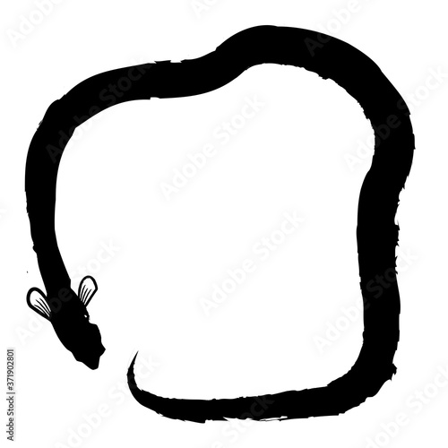 うなぎのイラスト　うなぎのシルエット
Illustration of eel. Eel silhouette. Fish silhouette on a white background.