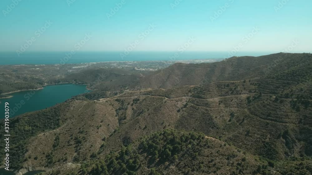 Panoramic view of lake near Marbella
