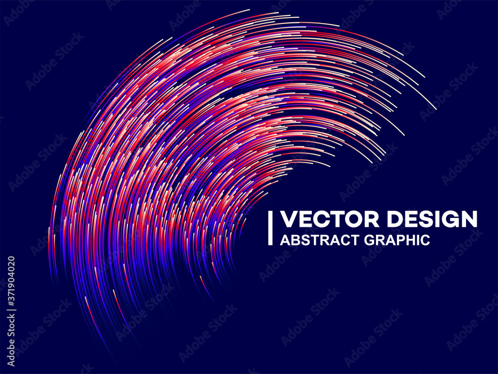 Colored curved lines, stylish abstract concept background - obrazy, fototapety, plakaty 