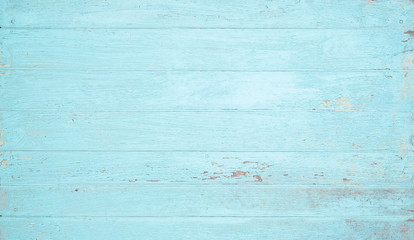 Wood wall painted weathered blue . Vintage blue wood plank background. Old blue wooden wall coming from beach.