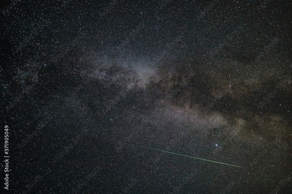 Fototapeta premium space galaxy background with Perseids meteor shower