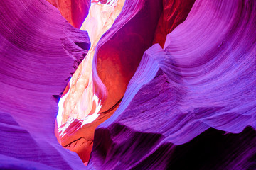 Sierkussen Paars Antelope Canyon lichtspel in Arizona  © vit