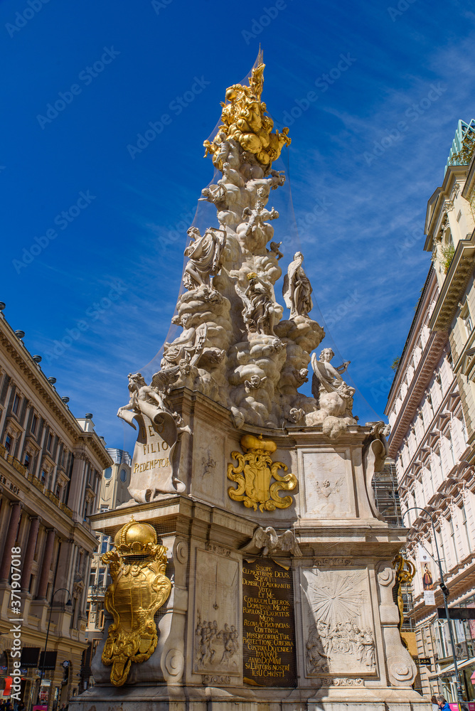 Plague Column, a Baroque memorial for the Great Plague in Vienna, Austria