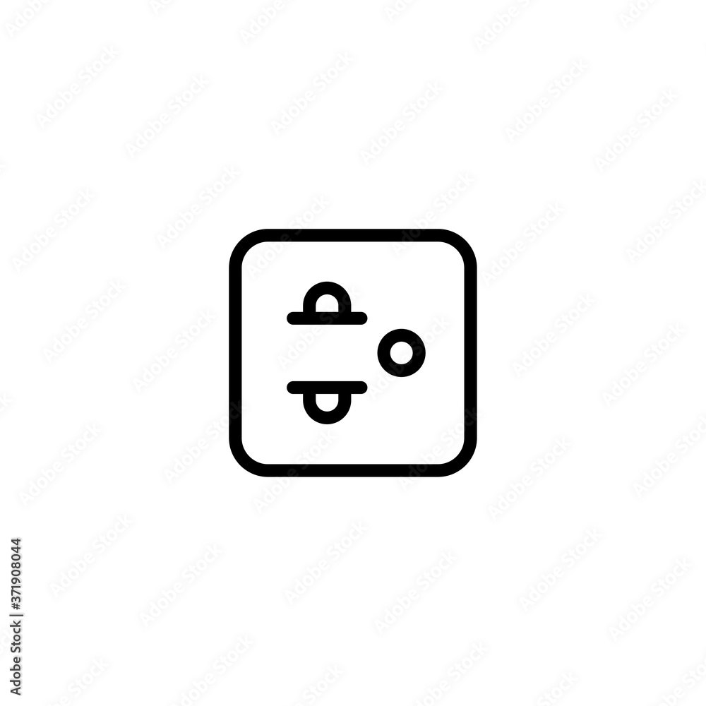 Plug hole thin icon isolated on white background, simple line icon for your work.