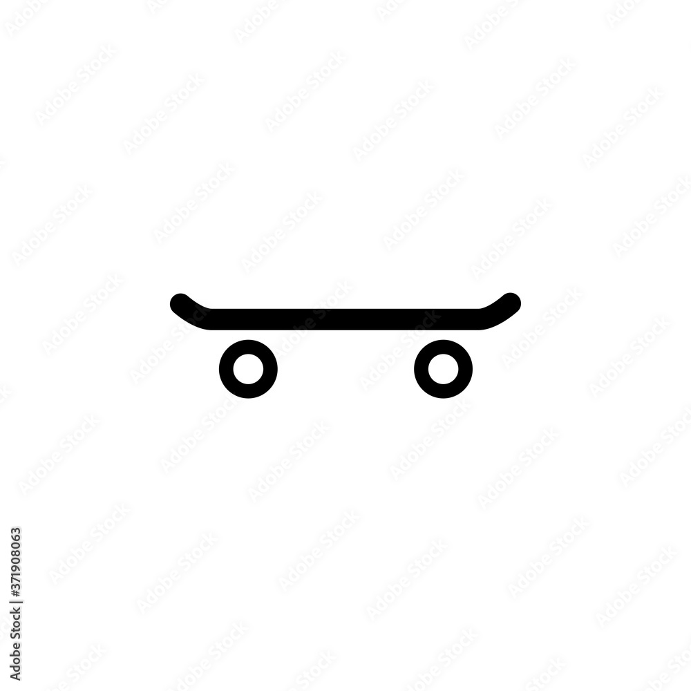 Skate board thin icon isolated on white background, simple line icon for your work. Skate board thin icon isolated on white background, simple line icon for your work.