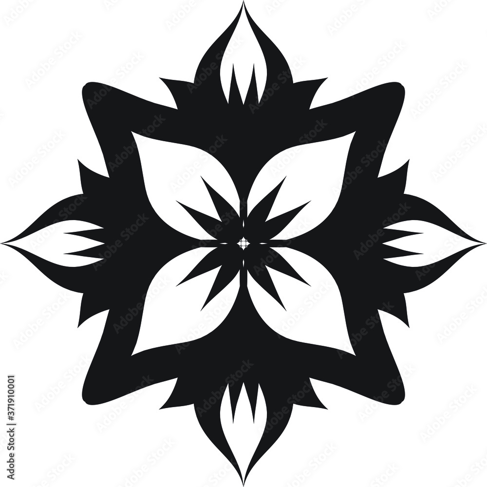 black and white abstract flower black and white abstract flower