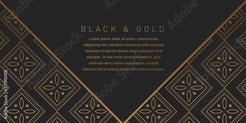 Black and Gold Pattern Background