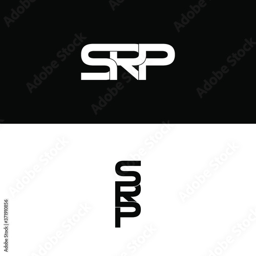 srp letter original monogram logo design set