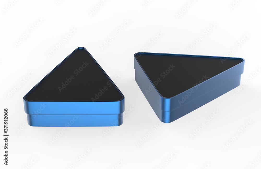 Matte Triangular Box Mock up (High-Angle Shot). 3d illustration Matte Triangular Box Mock up (High-Angle Shot). 3d illustration