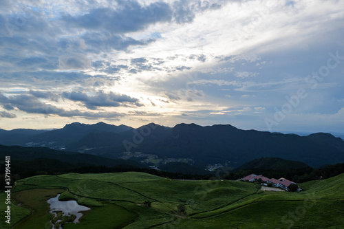 Scenery of the plateau at sunset