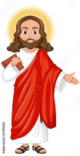 Jesus preaching in standing position character