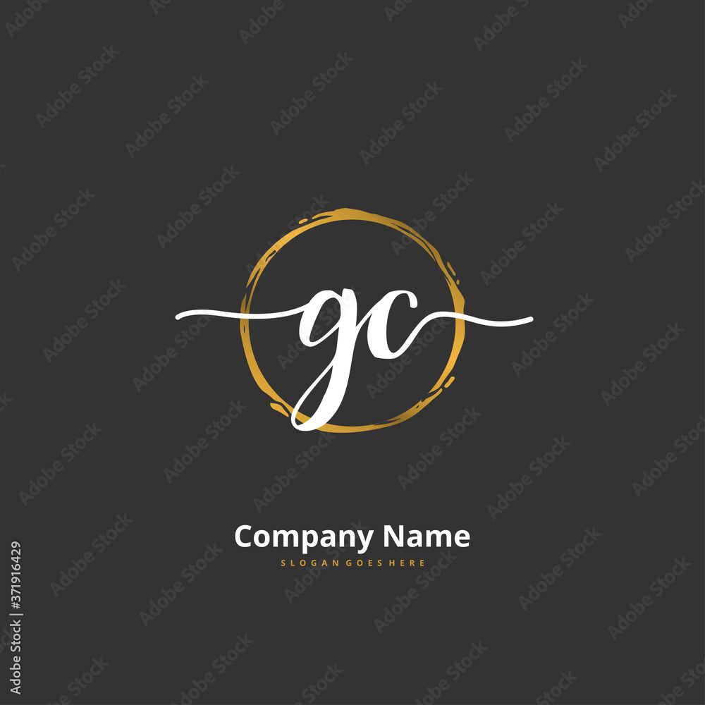 G C GC Initial handwriting and signature logo design with circle. Beautiful design handwritten logo for fashion, team, wedding, luxury logo. G C GC Initial handwriting and signature logo design with circle. Beautiful design handwritten logo for fashion, team, wedding, luxury logo.