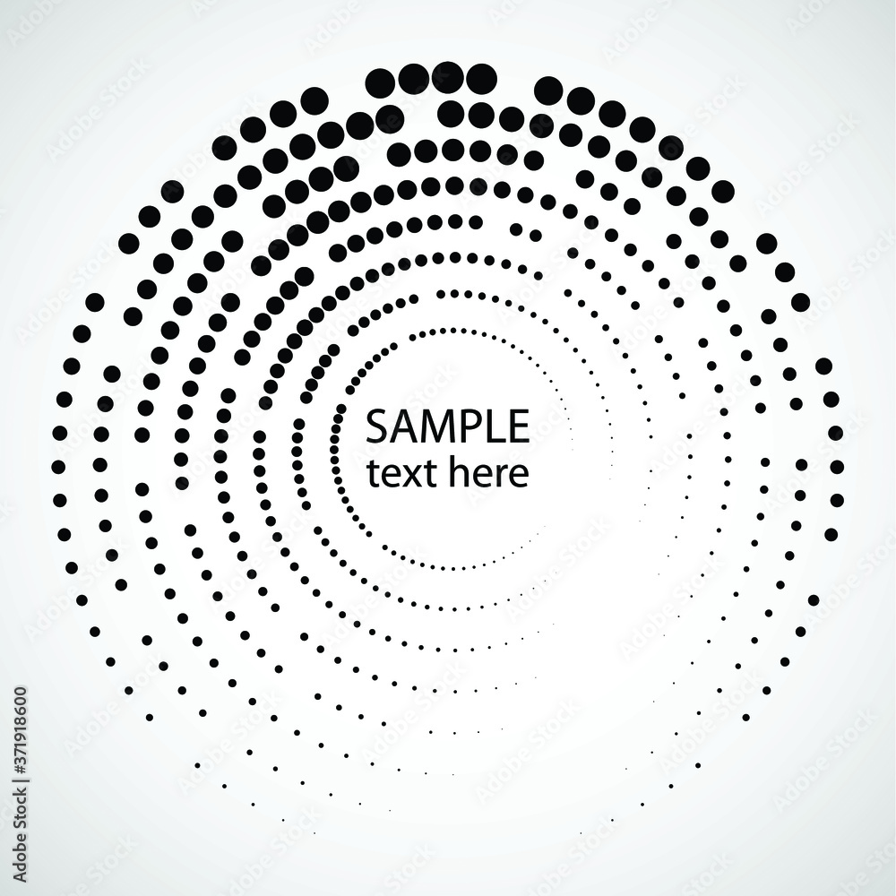 Halftone dots in circle form. round logo . vector dotted frame . design element Halftone dots in circle form. round logo . vector dotted frame . design element