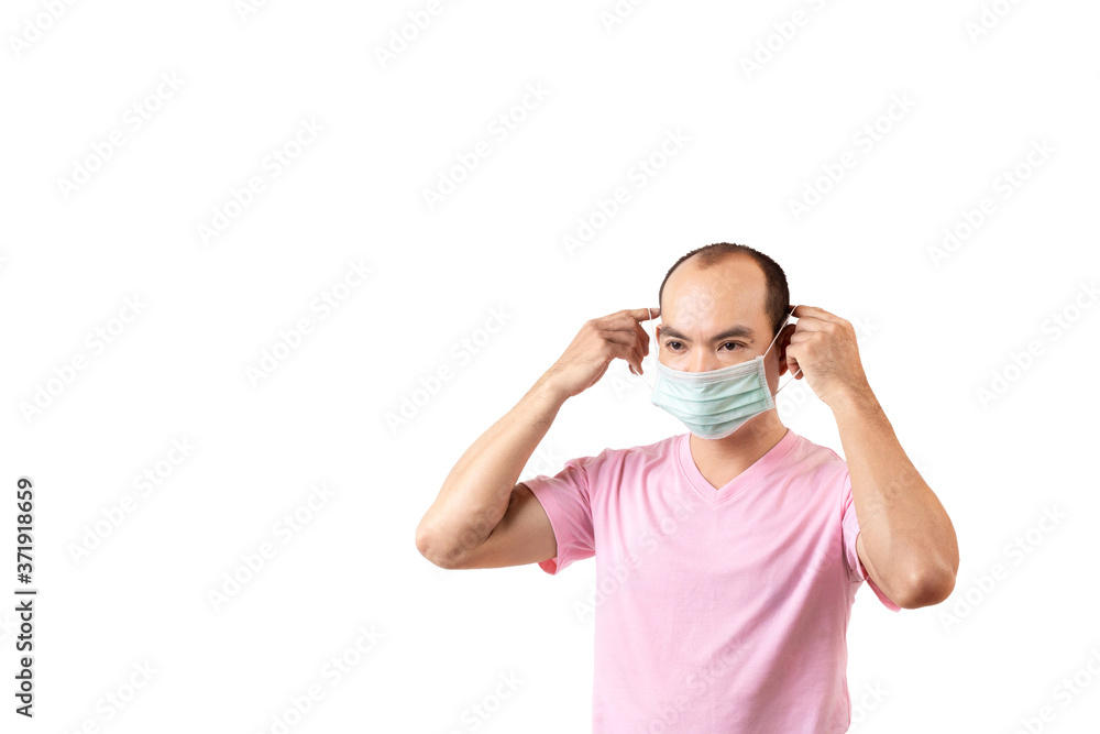 A concept of wearing a mask to prevent COVID-19 infection. A concept of wearing a mask to prevent COVID-19 infection.