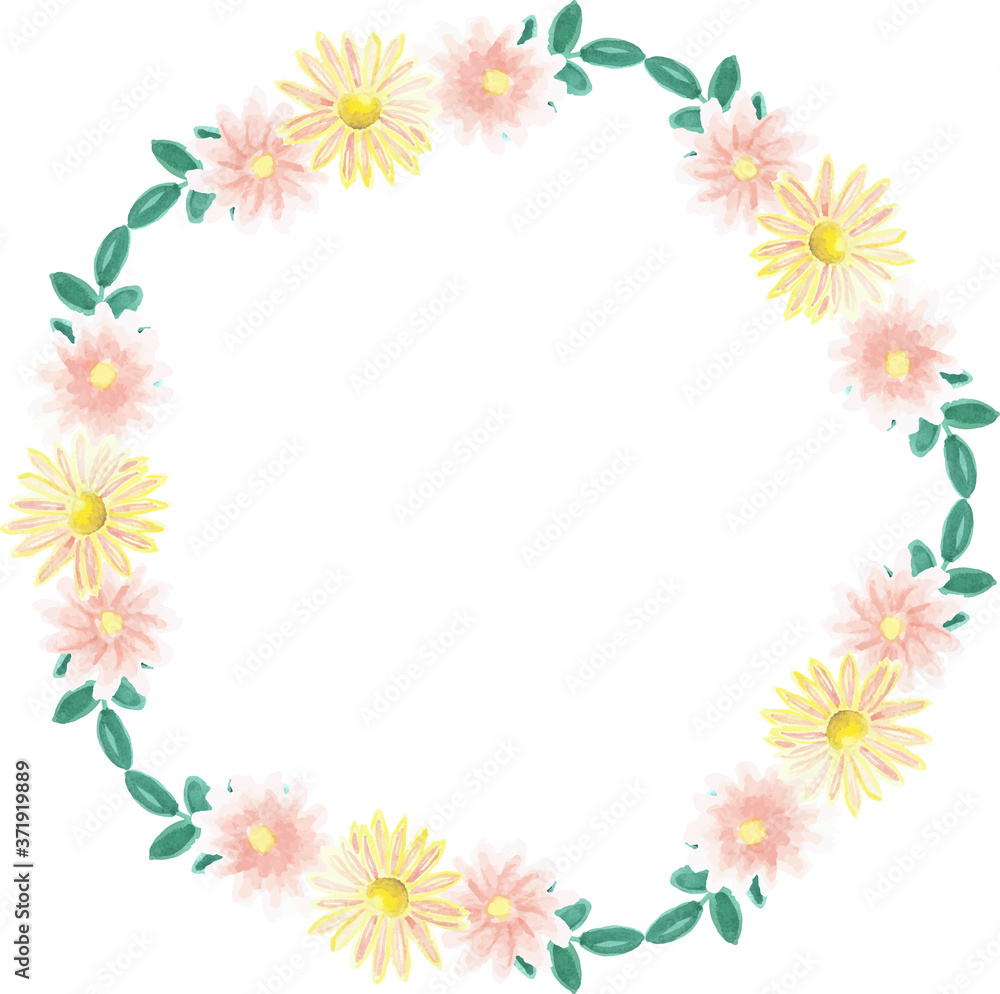 floral frame with flowers