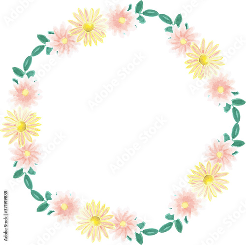 floral frame with flowers