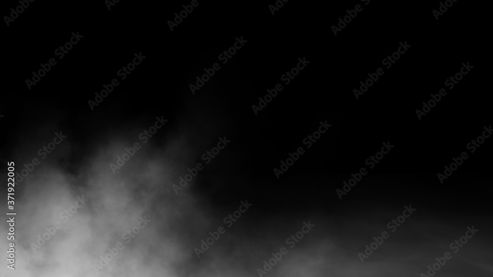 Fog and mist effect on isolated background. Smoke chemistry, mystery texture overlays. Stock illuistration.