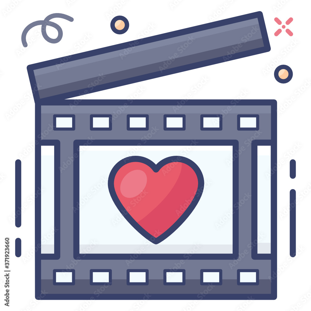 Heart inside clapperboard depicting love movie
Heart inside clapperboard depicting love movie