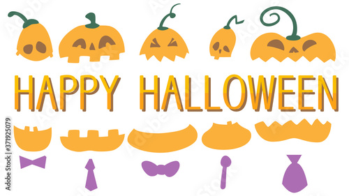 ジャックランタンとシンプルなハロウィーンロゴ2
