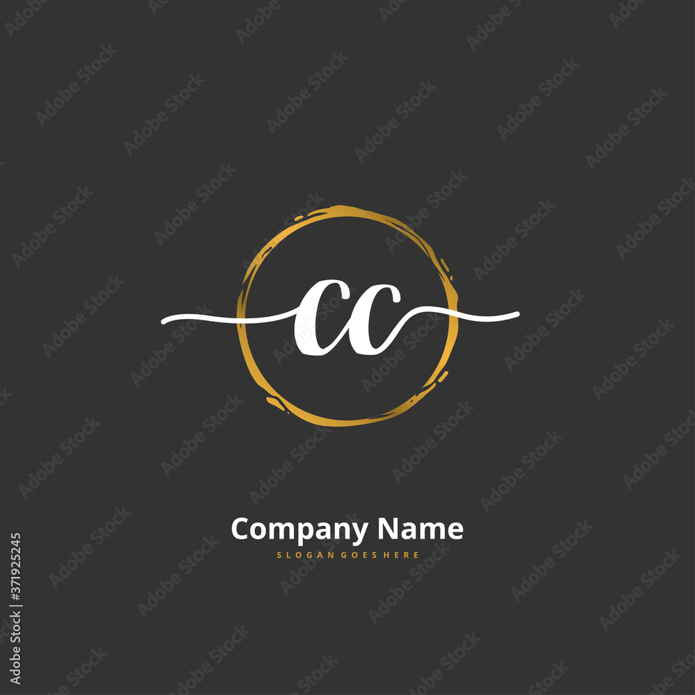 C CC Initial handwriting and signature logo design with circle. Beautiful design handwritten logo for fashion, team, wedding, luxury logo. C CC Initial handwriting and signature logo design with circle. Beautiful design handwritten logo for fashion, team, wedding, luxury logo.