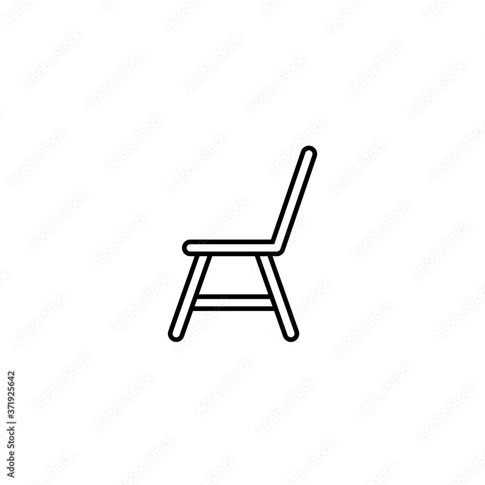 chair thin icon isolated on white background, simple line icon for your work. chair thin icon isolated on white background, simple line icon for your work.