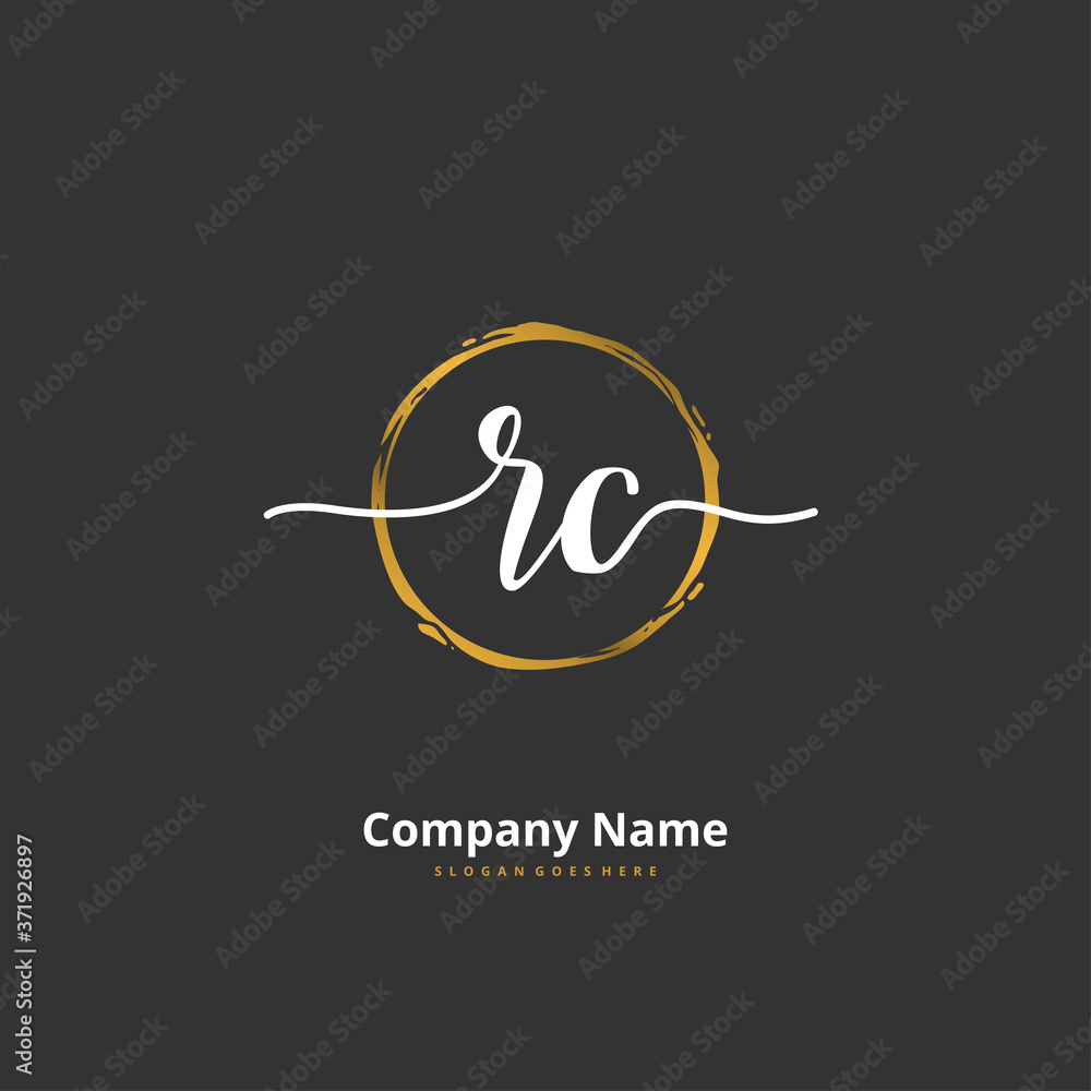 R C RC Initial handwriting and signature logo design with circle. Beautiful design handwritten logo for fashion, team, wedding, luxury logo. R C RC Initial handwriting and signature logo design with circle. Beautiful design handwritten logo for fashion, team, wedding, luxury logo.
