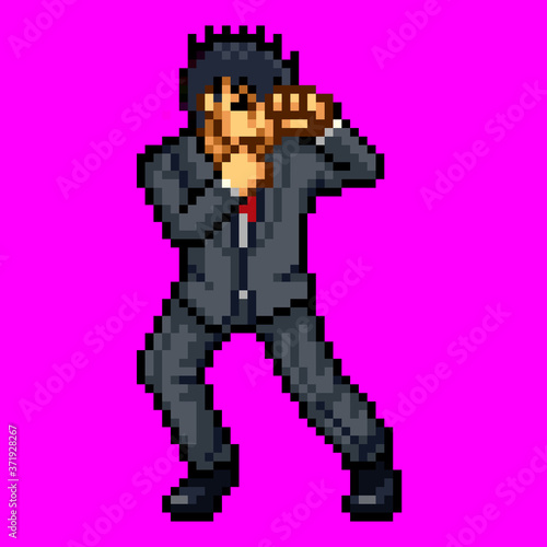 ビジネスマン格闘家01ガード