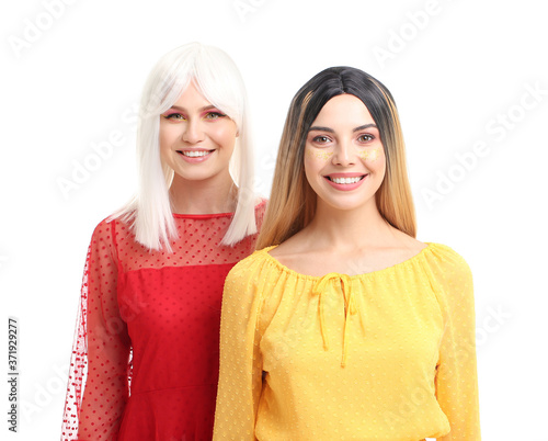 Beautiful young women in wi...