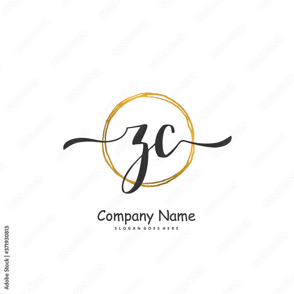 Z C ZC Initial handwriting and signature logo design with circle. Beautiful design handwritten logo for fashion, team, wedding, luxury logo. Z C ZC Initial handwriting and signature logo design with circle. Beautiful design handwritten logo for fashion, team, wedding, luxury logo.