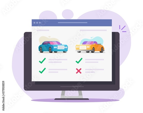 Vehicle auto web digital auction with car automobiles review, rental comparing and choosing features online shop website with history details, concept of buying or selling internet store modern design