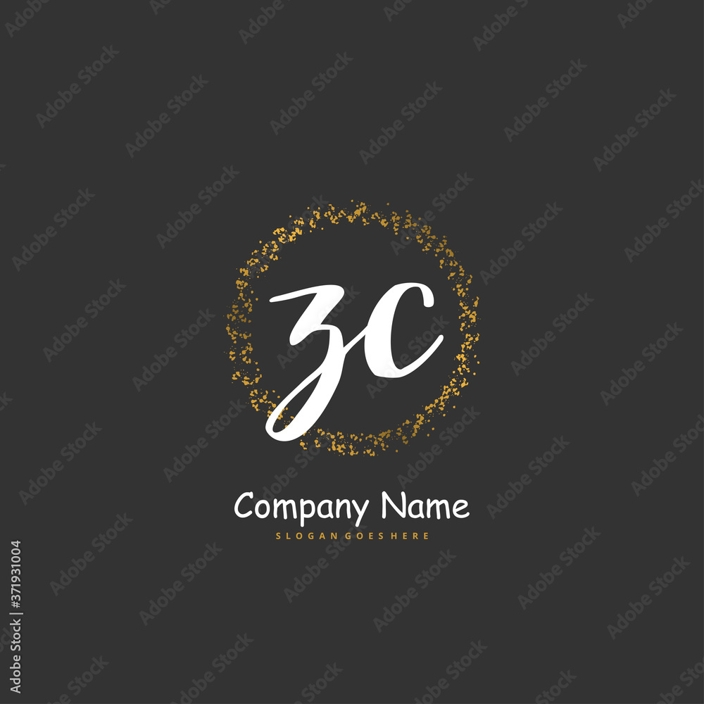 Z C ZC Initial handwriting and signature logo design with circle. Beautiful design handwritten logo for fashion, team, wedding, luxury logo. Z C ZC Initial handwriting and signature logo design with circle. Beautiful design handwritten logo for fashion, team, wedding, luxury logo.
