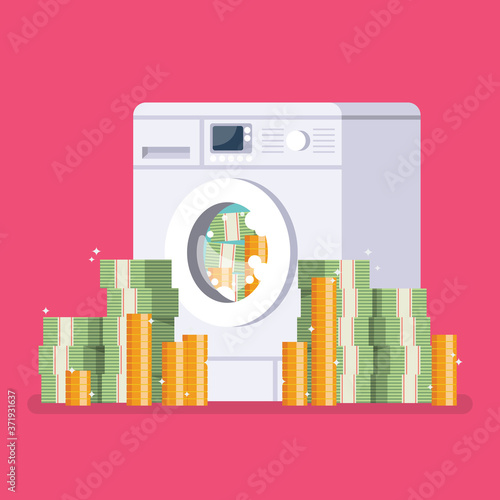 Washing machine laundering money