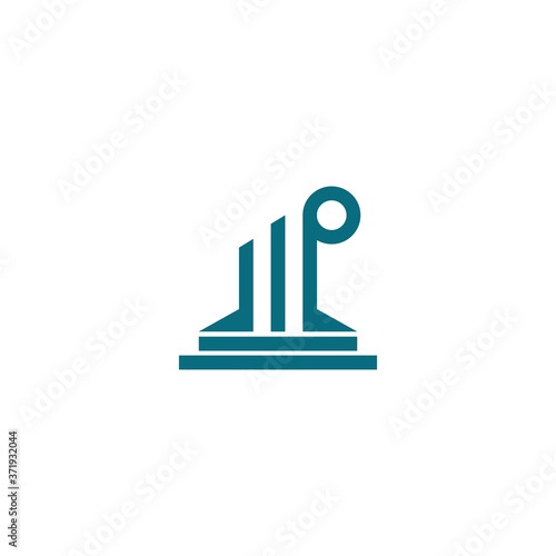 Column icon Logo Template vector © evandri237@gmail