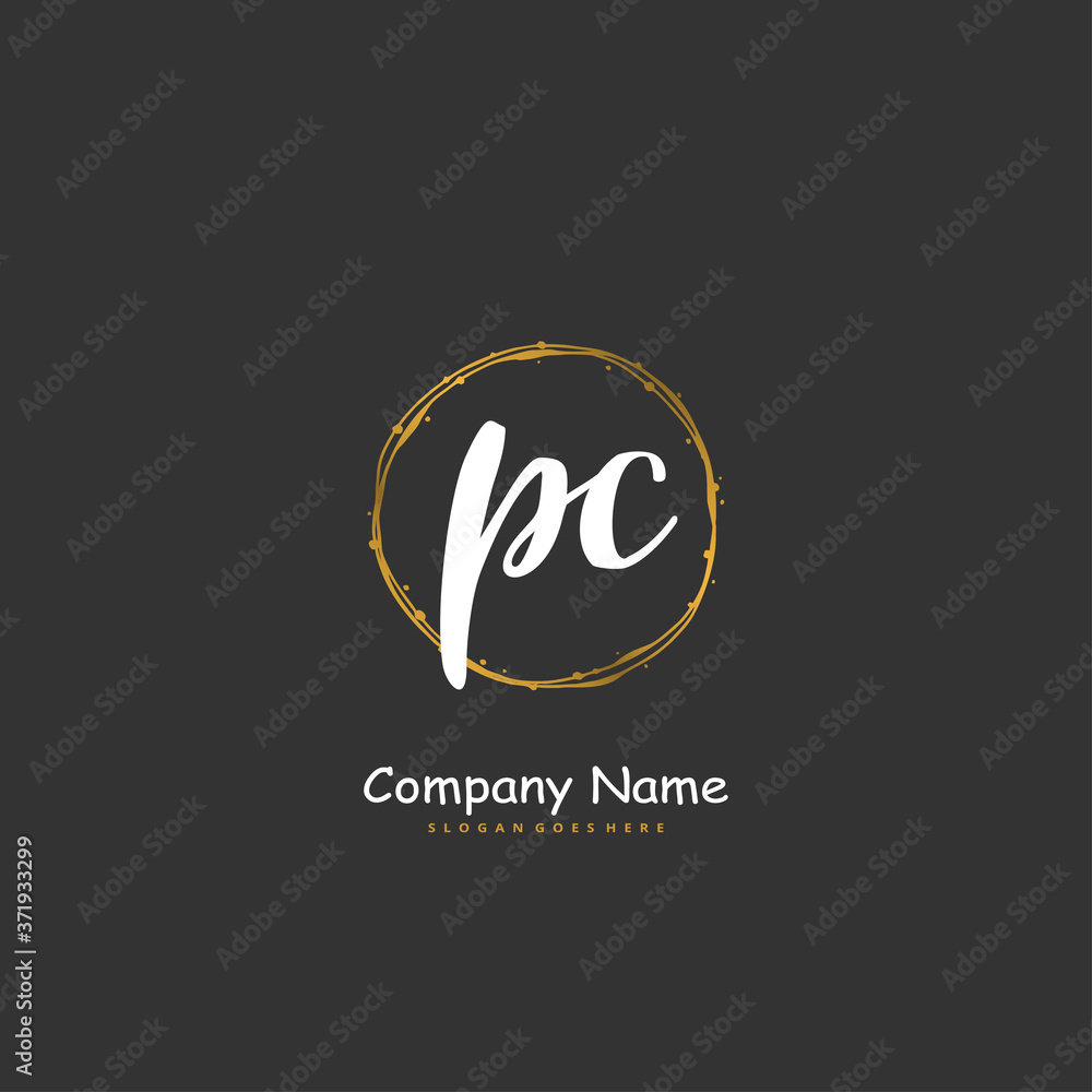 P C PC Initial handwriting and signature logo design with circle. Beautiful design handwritten logo for fashion, team, wedding, luxury logo. P C PC Initial handwriting and signature logo design with circle. Beautiful design handwritten logo for fashion, team, wedding, luxury logo.
