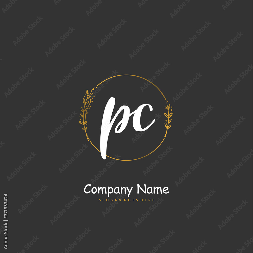 P C PC Initial handwriting and signature logo design with circle. Beautiful design handwritten logo for fashion, team, wedding, luxury logo. P C PC Initial handwriting and signature logo design with circle. Beautiful design handwritten logo for fashion, team, wedding, luxury logo.