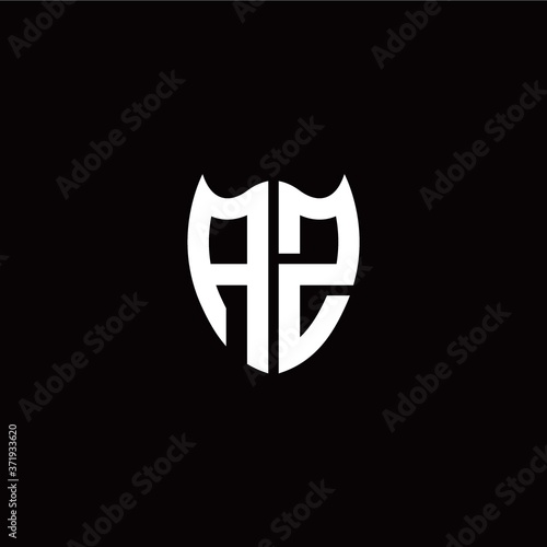 Free Download Initial A Z letter with shield modern style logo template vector - GFXLoad