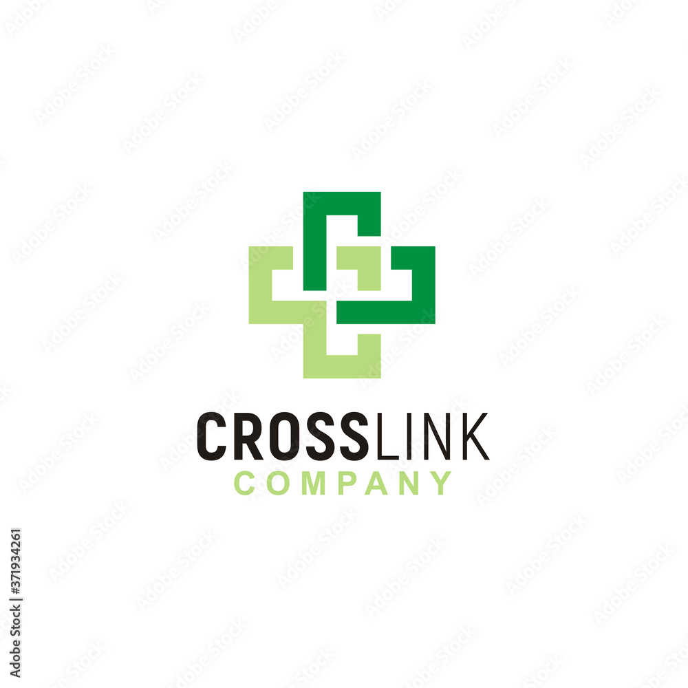 Pharmacy Cross with Chain Link for Hospital Aid Medical Emergency Network Connection logo design Pharmacy Cross with Chain Link for Hospital Aid Medical Emergency Network Connection logo design