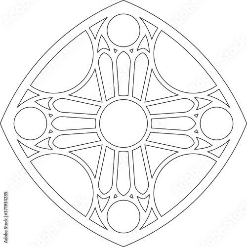 Rose Window Fig. 18, square 2, base, half 1, framework