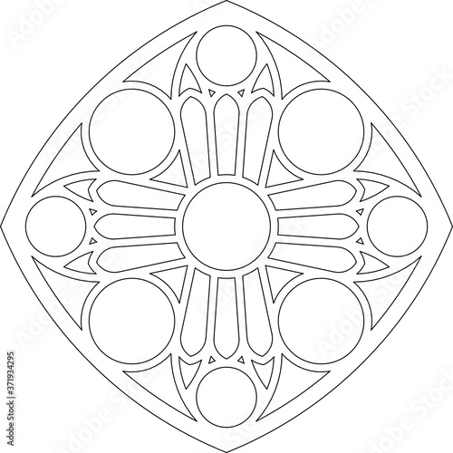Rose Window Fig. 18, square 2, base, round 1, framework