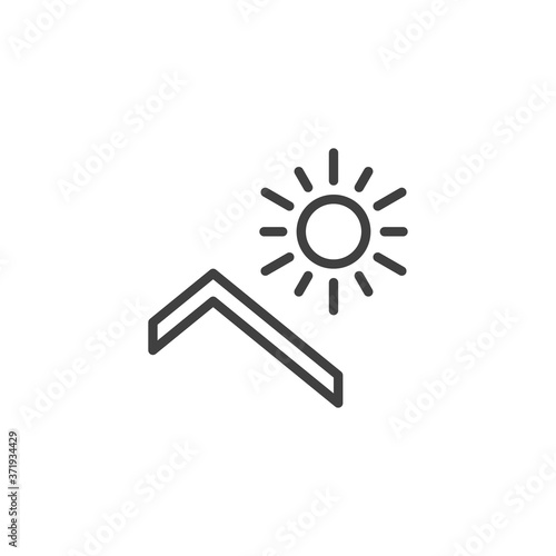 Keep away from heat sign line icon. linear style sign for mobile concept and web design. outline vector icon. Symbol, logo illustration. Vector graphics