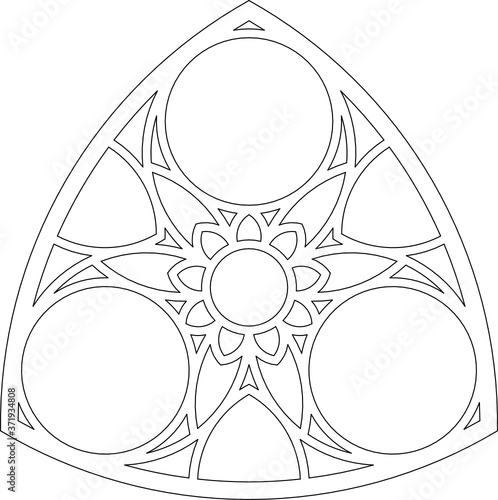 Rose Window Fig. 18, triangular 2, base, triangular 2, framework